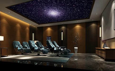New Chinese Audio-visual Room 3d model