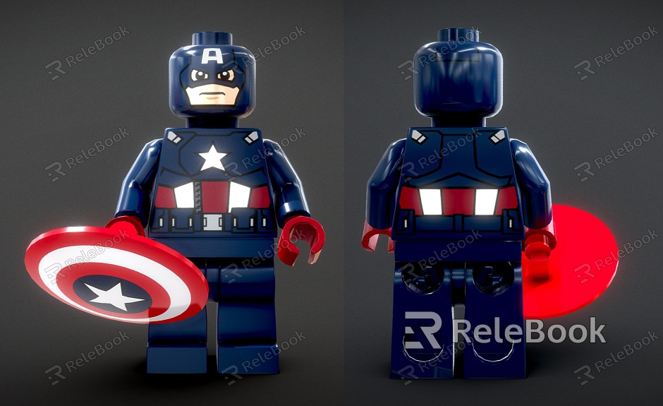 Toy Hand-made Building Blocks Lego Doll Captain America Toy model