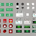 Essential Fire Safety Equipment Including Emergency Exit Signs Alarm Buttons And Smoke Detectors