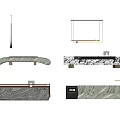 Modern Reception Desk With Marble Countertop And Elegant Decorative Patterns