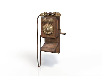 Vintage Retro Computer With Classic Design And Wooden Panel Details 3d model