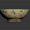 Carved Ceramic Bowl Sculpture With Intricate Textured Rim And Smooth White Interior Artistic Design