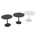 Round White and Black Dining Tables with Tapered Pedestal Base in 80 90 100 Sizes