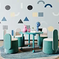Modern Children's Tables and Chairs 3d model