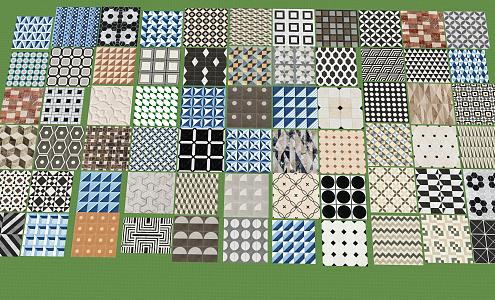 Modern ceramic tile combination decoration materials indoor paving tile floor tile wall tile 3d model