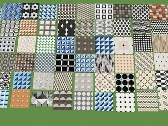 Modern ceramic tile combination decoration materials indoor paving tile floor tile wall tile 3d model