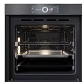 Sleek Modern Black Built in Kitchen Appliances With Oven And Control Panels