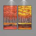 Modern Landscape Painting Hanging Painting 3d model