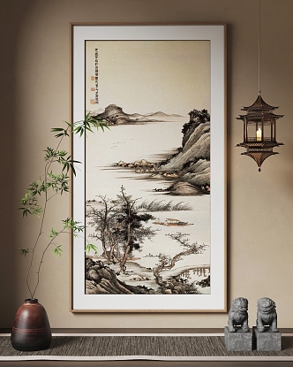 New Chinese Hanging Paintings Chinese Hanging Paintings 3d model