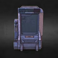 Vintage Industrial Commercial Equipment With Display Screen Control Panel And Metal Construction
