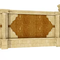 Elegant Wrought Iron Main Gate With Golden Ornate Design And Stone Pillars