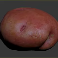 Fresh Vibrant Red Potato With Smooth Skin And Natural Spots For Healthy Cooking