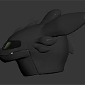 Unique Black Rabbit Ear Helmet Featuring Green Eyes And Metallic Finish