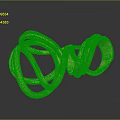 Decorative Golden Intertwined Metal Rings With Textured Surfaces And Shiny Finish