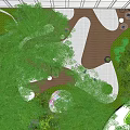Modern Garden Landscape Design With Curved Pathways Green Lawns And Diverse Plants