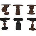 Middle Ancient Side Table Corner Table Tea Table Wooden Tea Table 3d model