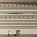 Decorative Crown Molding Styles for Interior Design with Intricate Patterns 3d model