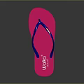 Pink Walko Flip Flops Featuring Blue Straps For Comfortable Daily Wear