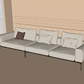 Modern Multi-Person Sofa Three-Person Sofa 3d model
