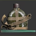 Kettle Military Kettle Bucket Pot Container Realistic 3d model