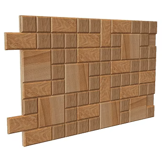 YourFoRest solid wood mosaic background 3d model