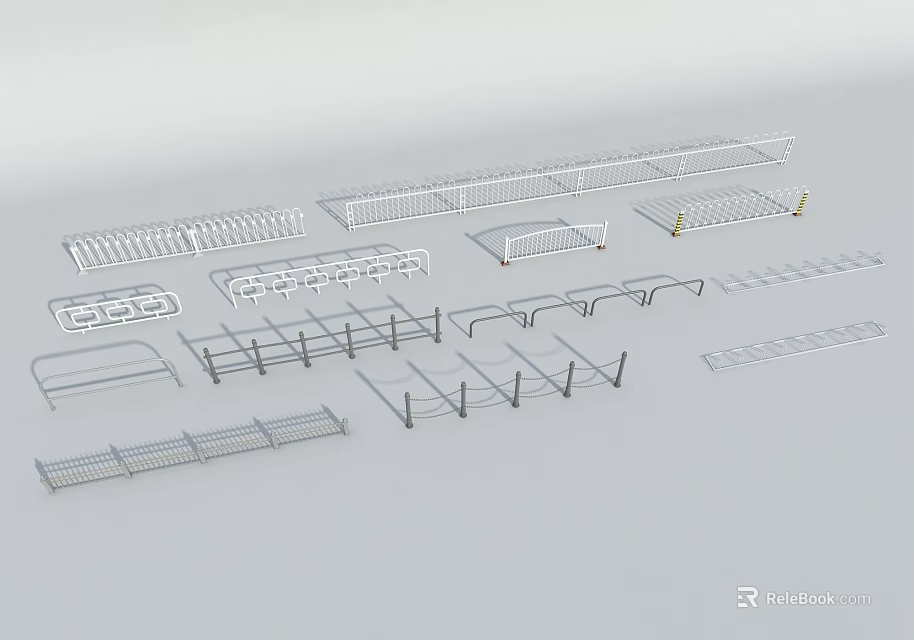 Various Fencing Designs And Structures For Garden And Yard Applications 3d model