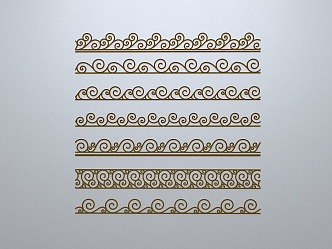 European-style window grilles silhouette pane window sill border openwork window edge strip 3d model