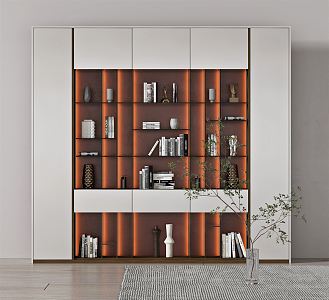 Modern Bookcase Simple Bookcase 3d model