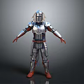 Detailed 3D Armor Model With Metallic Finish And Full Body Design