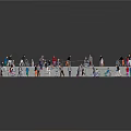 Urban Outdoor Stepped Platform With People Sitting Standing And Gathering
