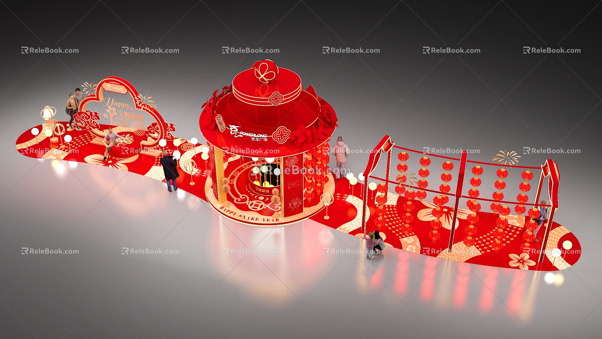 New Year Meichen Lantern Festival Meichen Year of the Snake Meichen Dance Design Lantern Festival Design Lantern New Year 3d model