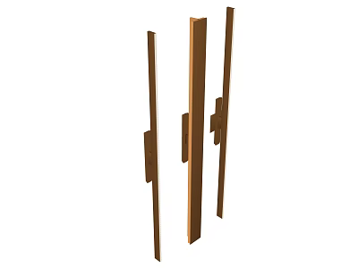 Modern Wooden Wall Lamps With Long Strip Design For Home Decor 3d model