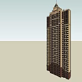 Modern High Rise Building With Pointed Roof And Symmetrical Window Design On Facade