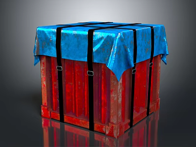 Industrial LOFT box luggage leather case 3d model