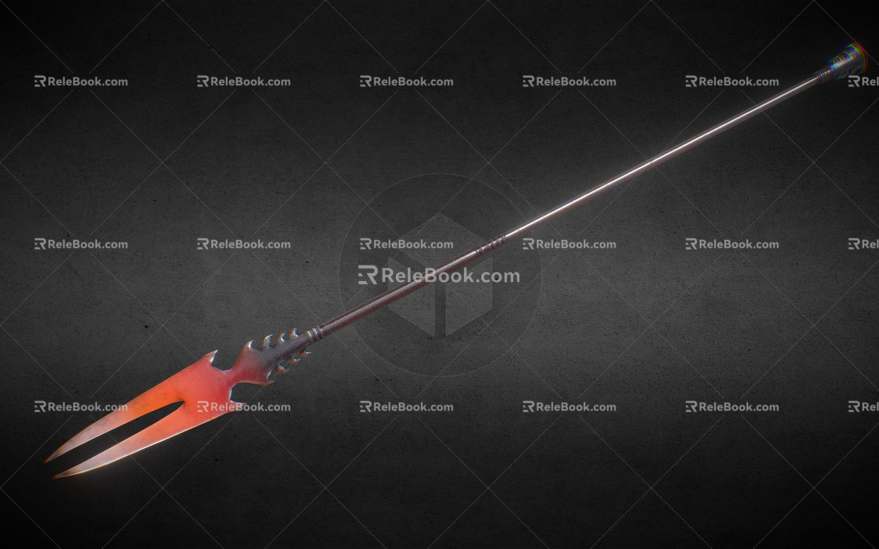 Retro Spear Lance Cold Weapon 3d model