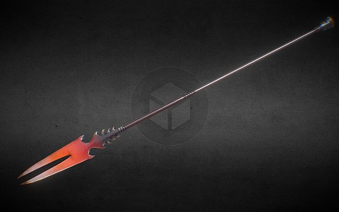 Retro Spear Lance Cold Weapon 3d model