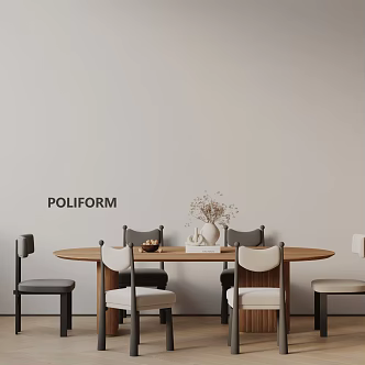 Modern table combination 3d model