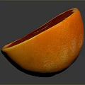Sliced Grapefruit With Vibrant Red Flesh And Yellow Peel On Dark Background