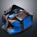 Durable Blue And Brown Travel Duffle Bag For Everyday Use
