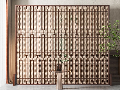 New Chinese Partition Screen 3d model