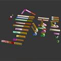 Scattered Cigarette Butts With Ash And Filters On Dark Surface