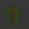Red Plaid Short Sleeved Shirt For Daily Casual Wear And Comfort