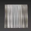Modern Beige Curtains With Vertical Stripes And Textured Linen Fabric Design