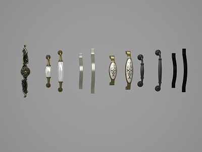 Classical hardware handle 3d model