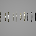 Classical hardware handle 3d model