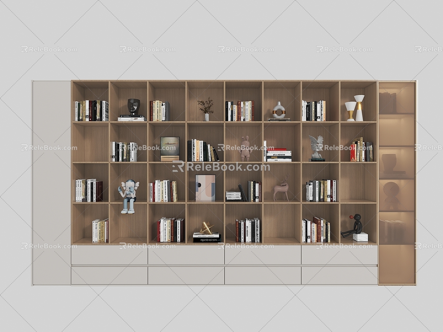 Modern bookcase 3d model