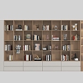 Modern bookcase 3d model