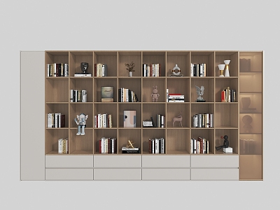 Modern bookcase 3d model