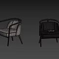 Modern Accent Chairs with Wooden Frame Fabric and Leather Upholstery in Light and Dark Colors