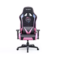 Ergonomic Black and Pink Gaming Office Chair With Breathable Design and Armrests